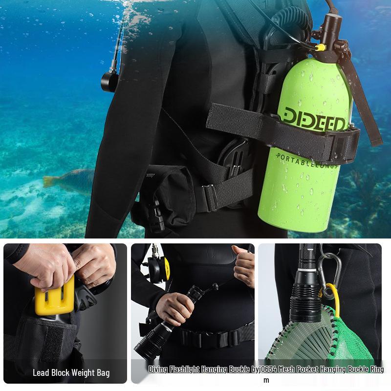 DIDEEP 3L X6000 Diving Snorkeling Regulator with Oxygen Cylinder