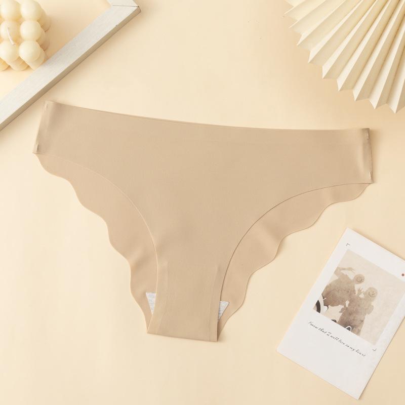 Plus Size Women's Sexy Quick-Dry Ice Silk Seamless Low-Waist Sports Panties