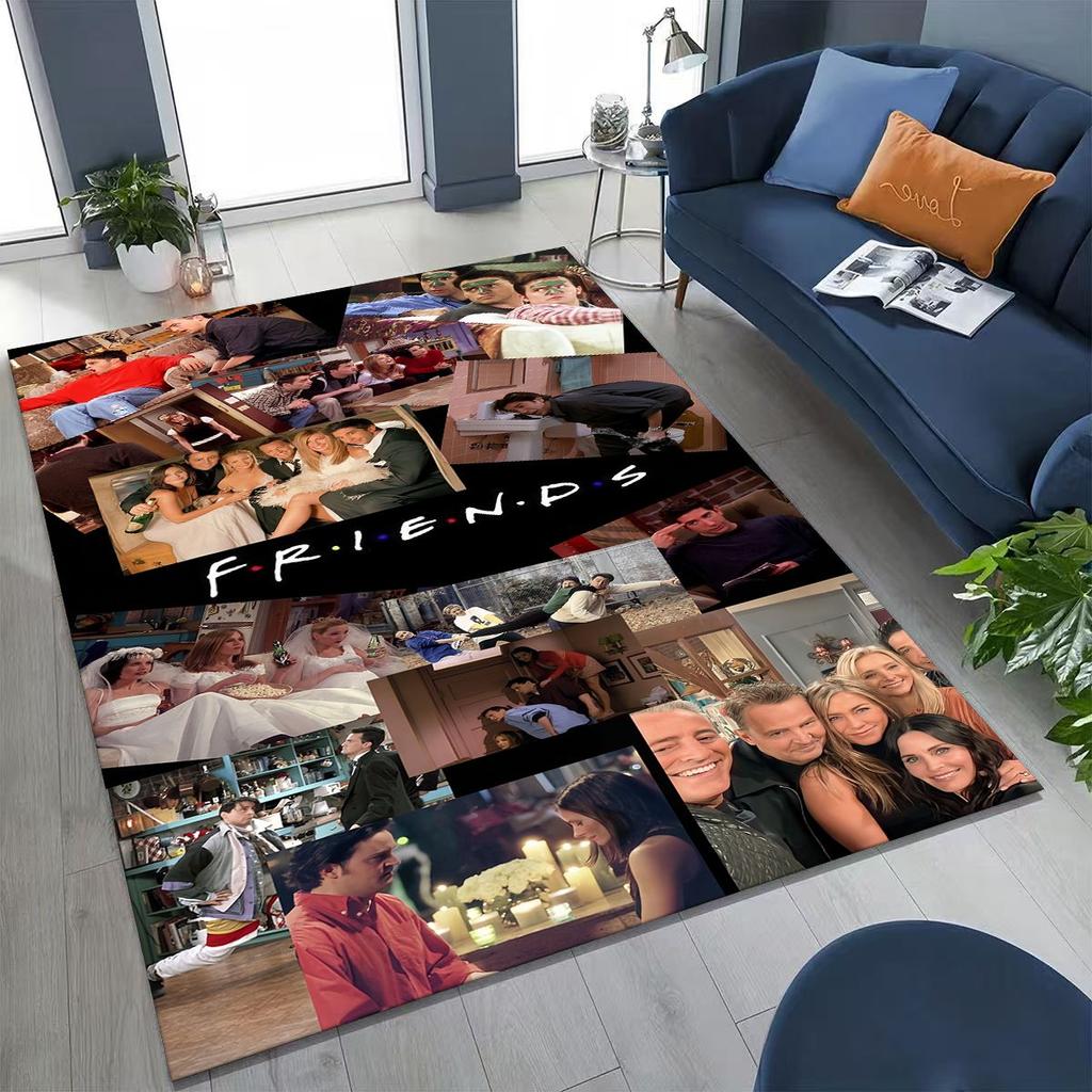 Klassisches Friends Central Perk Schild TV-Teppich für Schlafzimmer Wohnzimmer Sofa Zuhause Fußabtreter Dekor, Große rutschfeste Spielmatte für Kinder