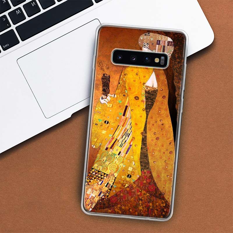 Kiss by Gustav Klimt Desig Phone Case For Samsung Galaxy S10 Plus S20 FE S21 S22 Ultra S10E S9 S8 + S6 S7 Edge Lite Shell Coque