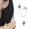 No Pierced Point Star Earring With Stone For Cartilage Ear Cuff Party Or Wear