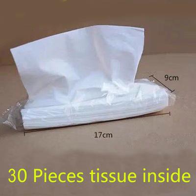 Paquete de 4 Servilletas para Coche con 30 Hojas de Servilleta Dentro por Paquete para Caja de Servilletas de Coche Recarga de Papel para Uso en Vehículo Hogar Baño