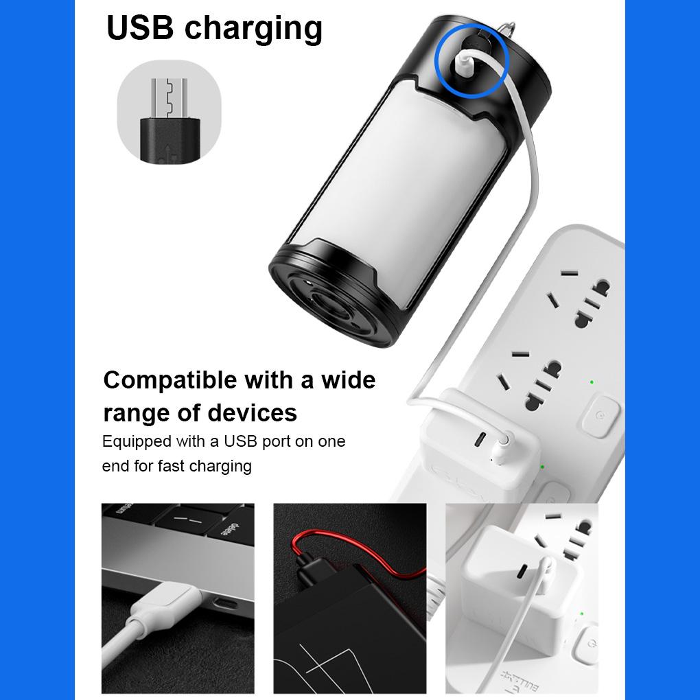 Camping Lamp Outdoor 2 Gear Dimmable LED Hiking Tent Lantern IPX45 Waterproof Indoor Household Night Riding Light