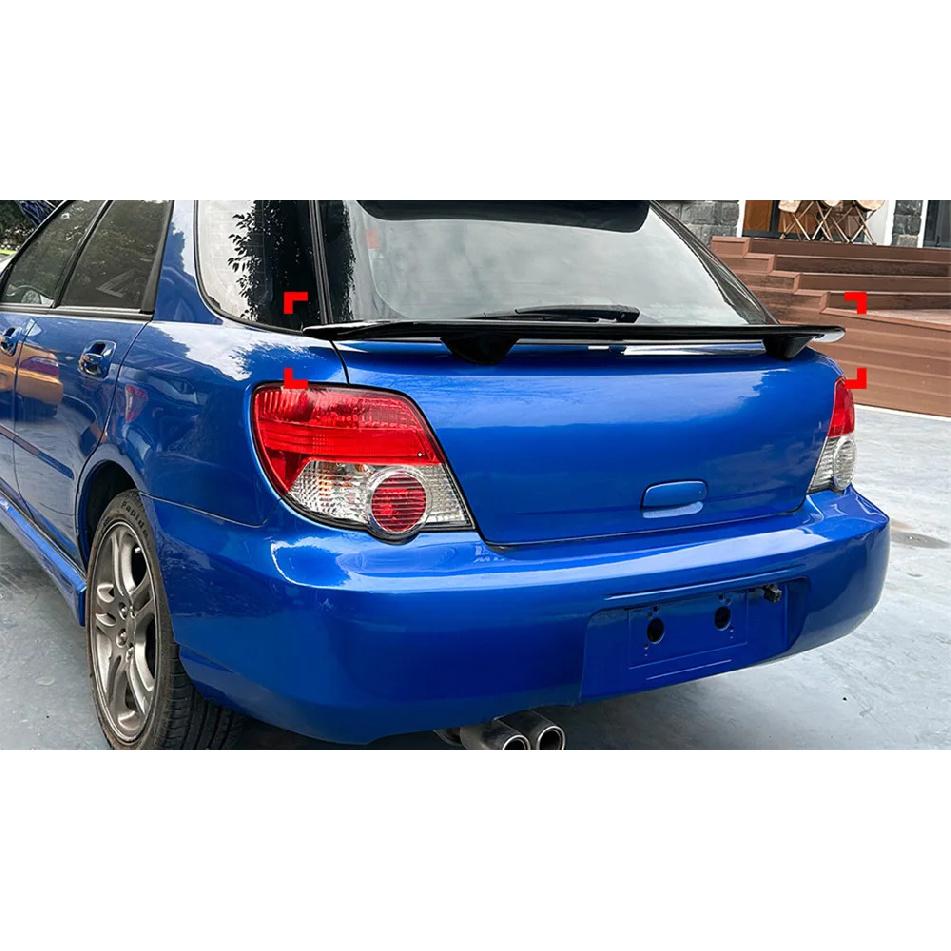 For 2001-2007 Subaru Impreza WRX Touring Wagon Middle Rear Trunk Lid Spoiler Wings Car Exterior Black Carbon Tuning Accessories