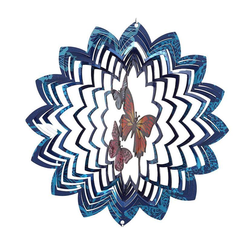 

ABUL-Wind Spinners Hanging 3D Metal Garden Wind Sculptures 8Inch Outdoor Garden Wind Catcher Magical Kinetic Hanging