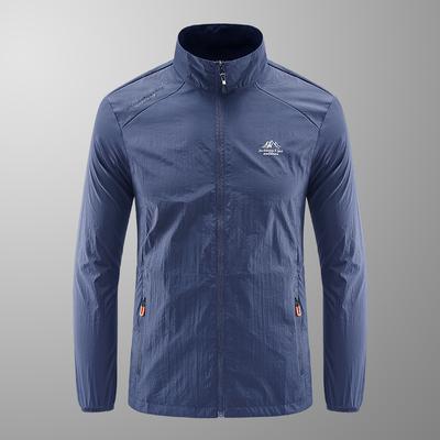 Summer Sunscreen Clothes Men's Ultra-thin Breathable Ice Silk Skin Clothes Outdoor Waterproof and UV Protection Large Size Fishing Clothes