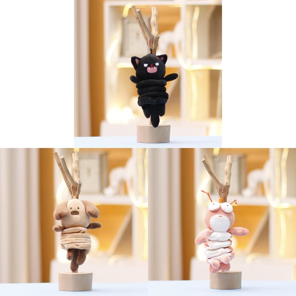 Spring Dog Stretching Cat Lobster Plush Toy Keychain Pendant Gifts Decorations