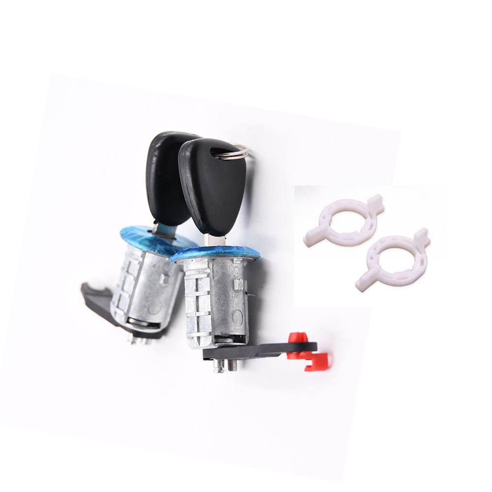 For Renault Master MK2 1998-2009 7701470944 7701470945 Door Lock Front Left+Right Car Door Lock Barrel Cylinder with 2 Keys