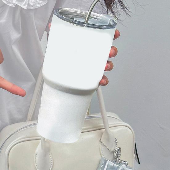 Edelstahl Eisbecher 900ML Großes Fassungsvermögen Isolierbecher mit Strohhalm Auto Kaffeebecher für Heiß Kalt