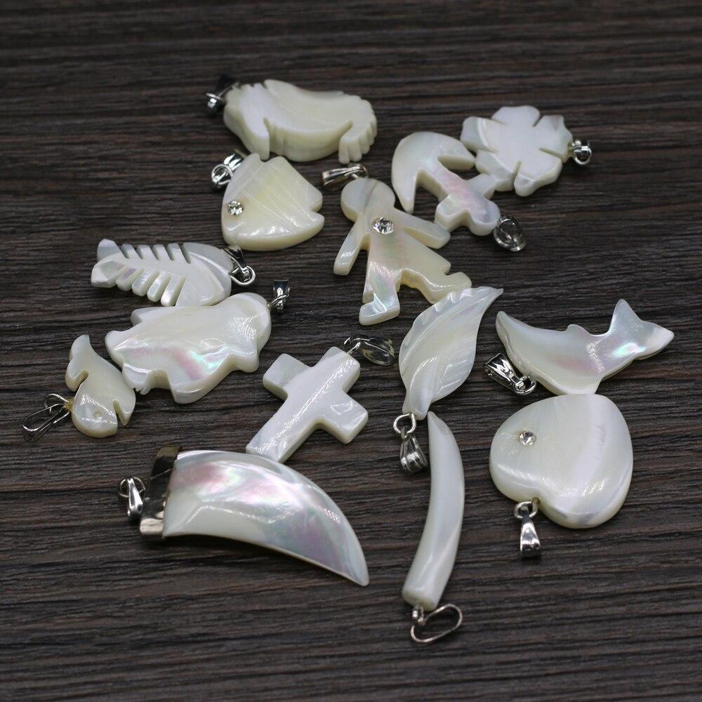 10Pcs Natural Shell Pendant Mother Of Pearl Small Charms For Jewelry Making DIY Necklace Earrings Accessory, Crafts