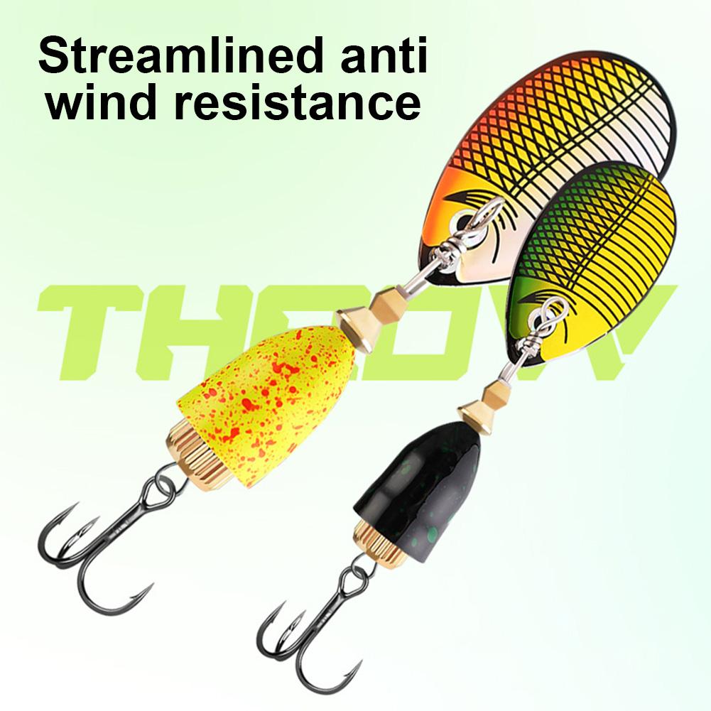 5pcs Fishing Lure with Box Bass Trout Salmon Hard Metal Spinner Baits Kit 10g Artificial Bait for Saltwater Freshwater Fishing