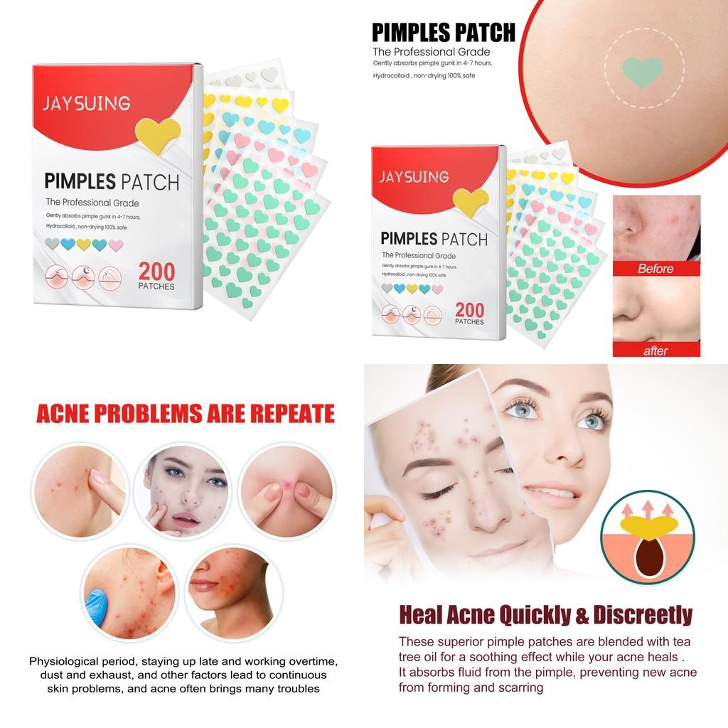 Jaysuing Love Heart Acne Patches Gentle Non Irritating Spot Treatment For Pimples