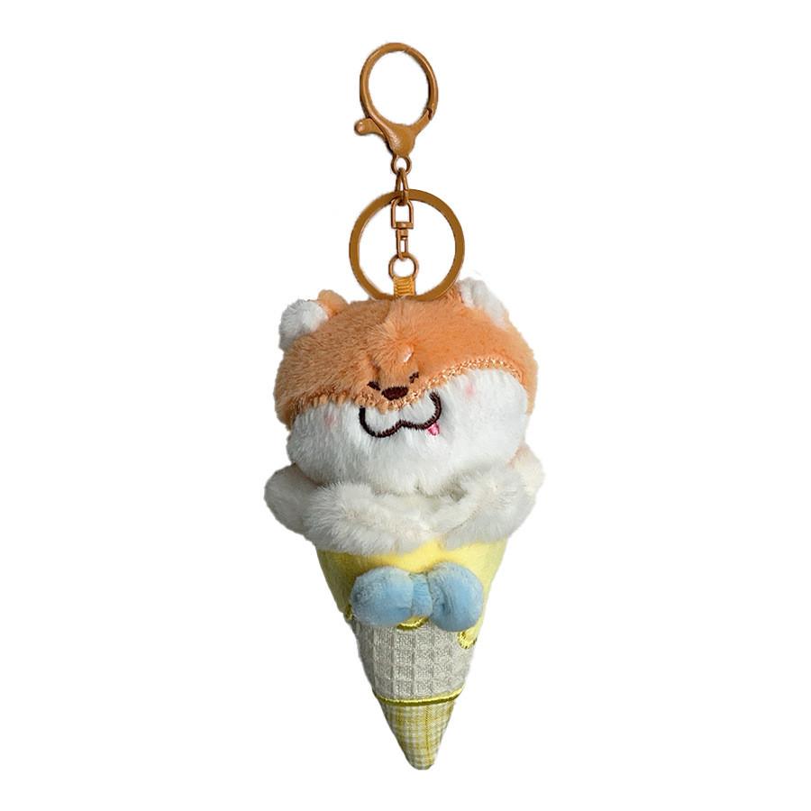 Plüsch Eiscreme Tier Schlüsselanhänger Niedliches Cartoon Stofftier Geschenk für Kinder und Jugendliche