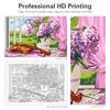 Frame Painting By Numbers For Adults Starter Kits Violin Picture With Numbers Flowers Acrylic Paint For Home Decoration 40x50