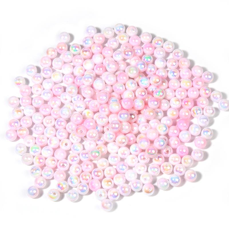 Gradient Iridescent Two-Color Beads for DIY Jewelry