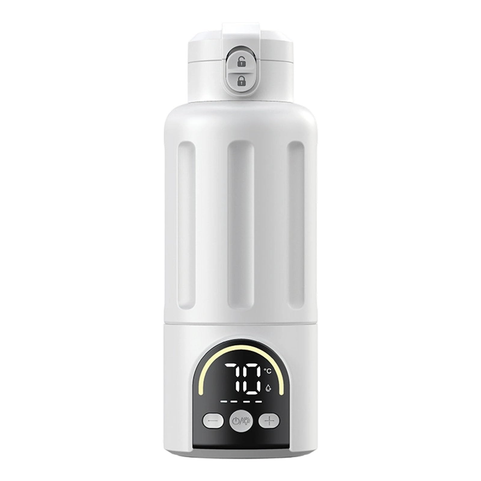 

30W Type C Rechargeable Bottle Warmer 500ML Rapid Heating Cup Cordless with Digital Display Portable Portable Bottle Warmer білий