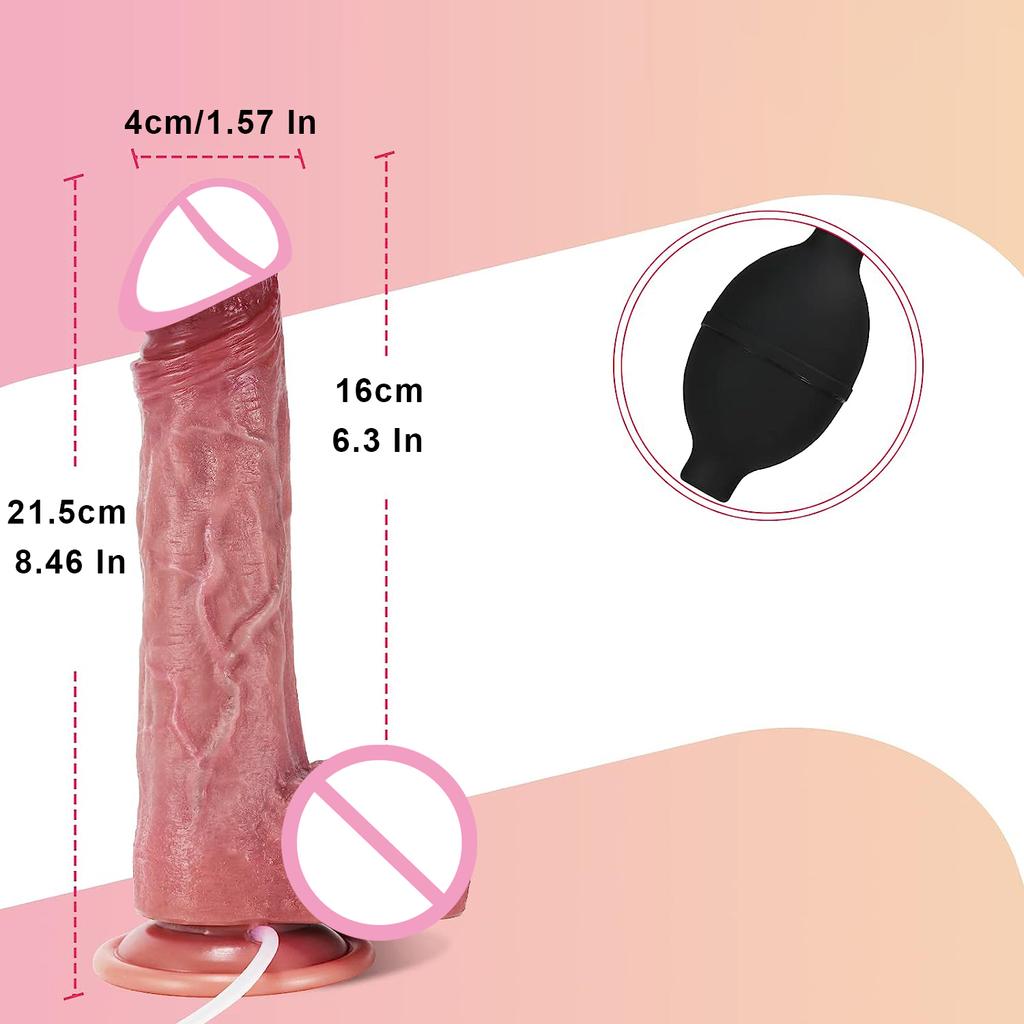 Realistic Squirting Dildo Water Ejaculating Big Penis Soft Skin Feel Spray Suction Cup Masturbator Anal Toy Sex Toy For Women 18