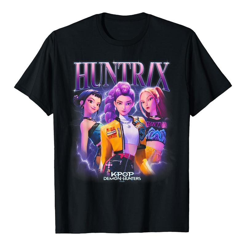 K-pop Demon Hunter Rumi Mira Zpey Movie Pattern T-Shirt Unisex Original Harajuku Style High-Quality Cotton T-Shirt Streetwear