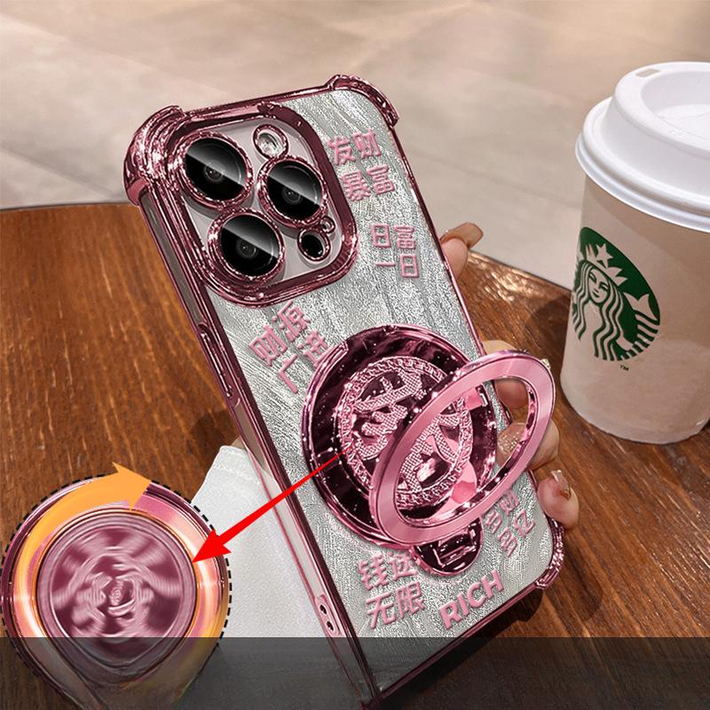 

Кронштейн Sun Fufa с вращением, подходит для чехла для мобильного телефона Apple 16pro, 15 с четырьмя углами против падения, 14 с гальваническим покрытием, 13 из мягкого силикона 7/8 Redmi NOTE13 Pro