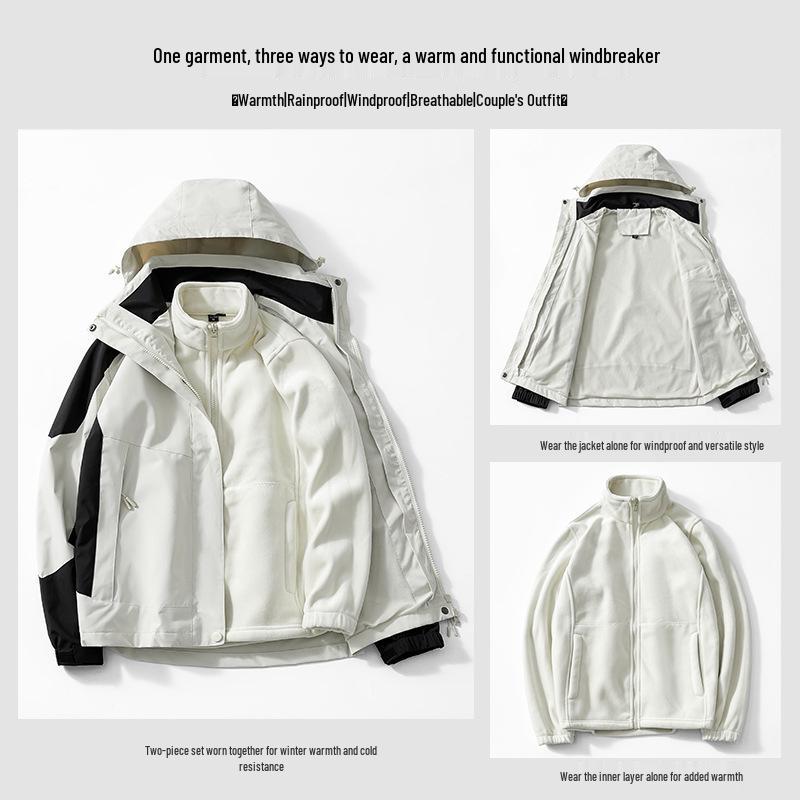 1818 Windproof Waterproof Detachable 2-Piece Outdoor Mountaineering Suit for Men & Women
