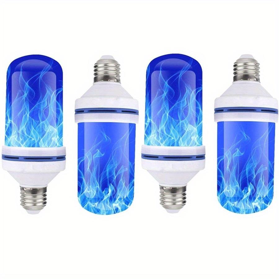 

4p Cs / Набор светодиодных ламп с эффектом пламени, четыре режима с перевернутым цоколем E26, светодиодные лампы с пламенем, используемые для украшения рождественской вечеринки в баре отеля на Хэллоуин. 4pcs синий
