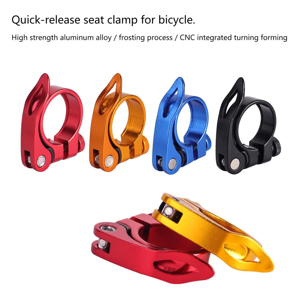 Aluminiumlegierung Fahrradsattelstützklemme Schnellspanner Fahrradsattelstütze Rohrklemme für Mountainbike Rennrad Falträder