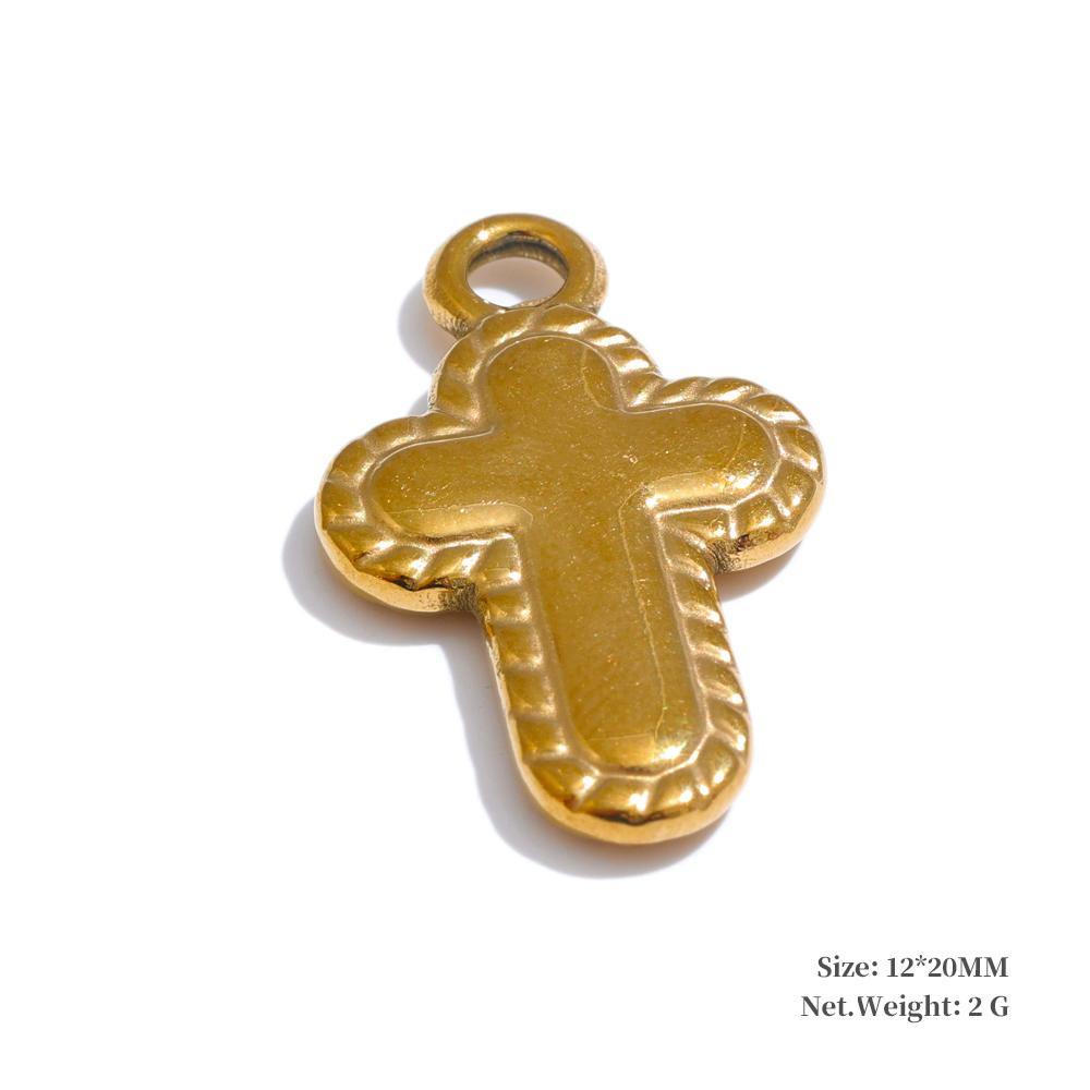 

Yhpup Stainless Steel Metal Flower Cross Pendants Tarnish Resistant DIY Necklace Jewelry Accessories Wholesale Waterproof