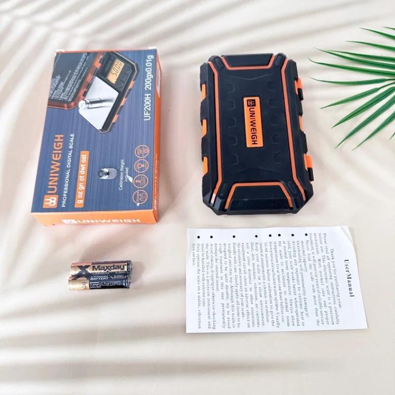 Digital Mini Scale 200g0.01g Pocket with 50g Calibration Weight Electronic Smart Kitchen for Food Tablets Jewelry Measuring Tool