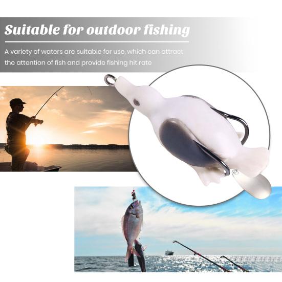 

6,5 см/11,5 г рыболовная приманка в виде утконосов со спиннером с блестками, острый крючок, реалистичная верхняя вода, искусственная наживка в виде змеиной головы, лягушки, аксессуары для рыбалки на открытом воздухе