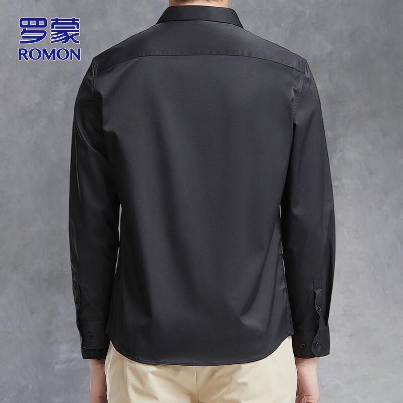 ROMON Men's Long-Sleeve Business Casual Shirt