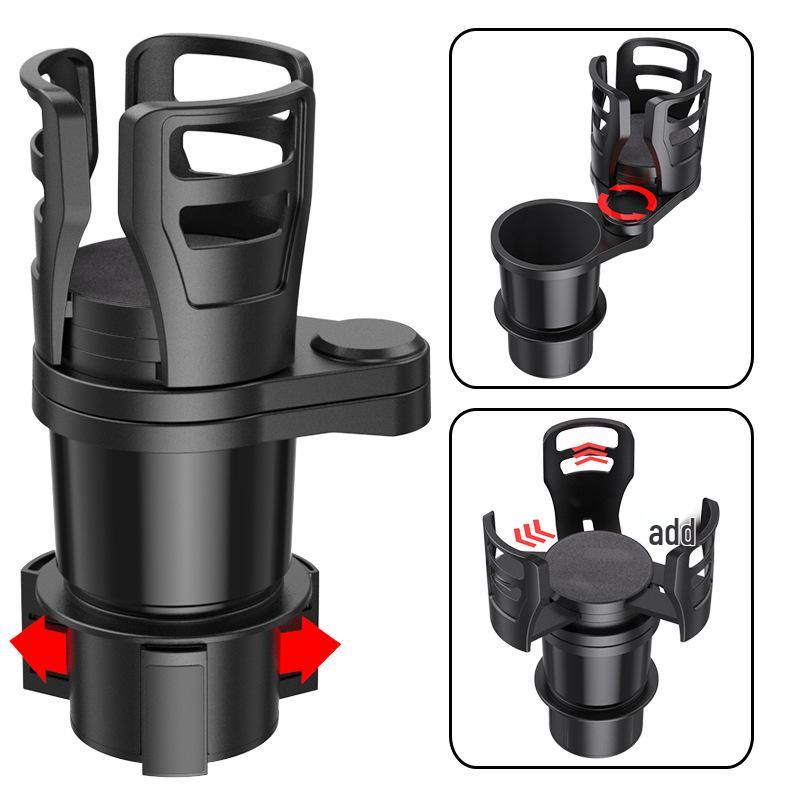 Dual Car Cup Holder & Organizer - Multi-Functional Interior Storage Rack