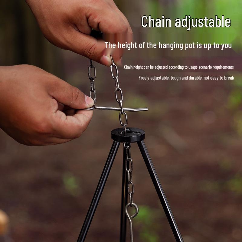 Aluminum Alloy Camping Tripod for Bonfire & Picnic Cooking