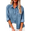 Women's Denim Button Casual Top for Everyday Wear
