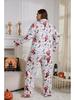 Plus Size Women's Halloween Pajama Set - Cardigan & Long Pants