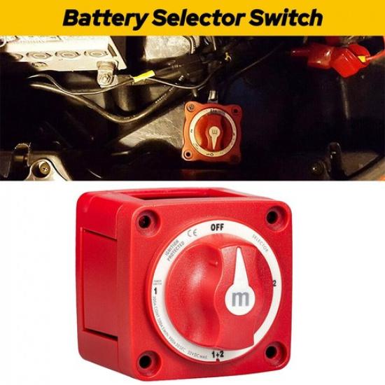 300A Dual Battery Selector Switch Disconnect For Marine Boat Truck 1-2-Both-Off