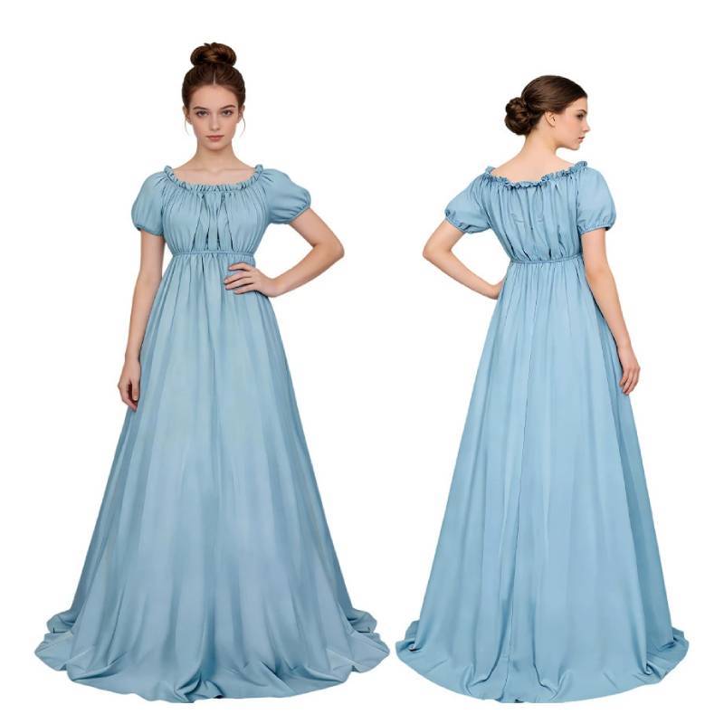 Abito da Ballo Principessa Regency con Strascico per Cosplay e Feste a Tema
