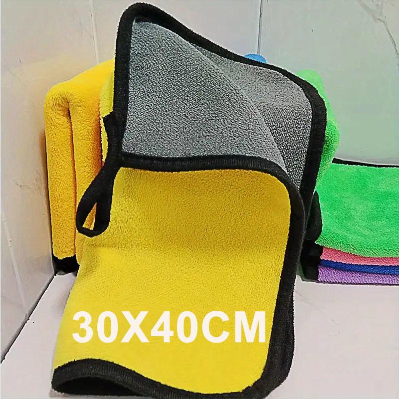 Thickened Car Washing Towel Double Layer Microfiber Cleaning Towels Car Window Glass Detailing Drying Cloths Auto Wash Supplies