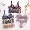 European & American Women's Breathable Push-up Printed Underwire Bra, Large Size