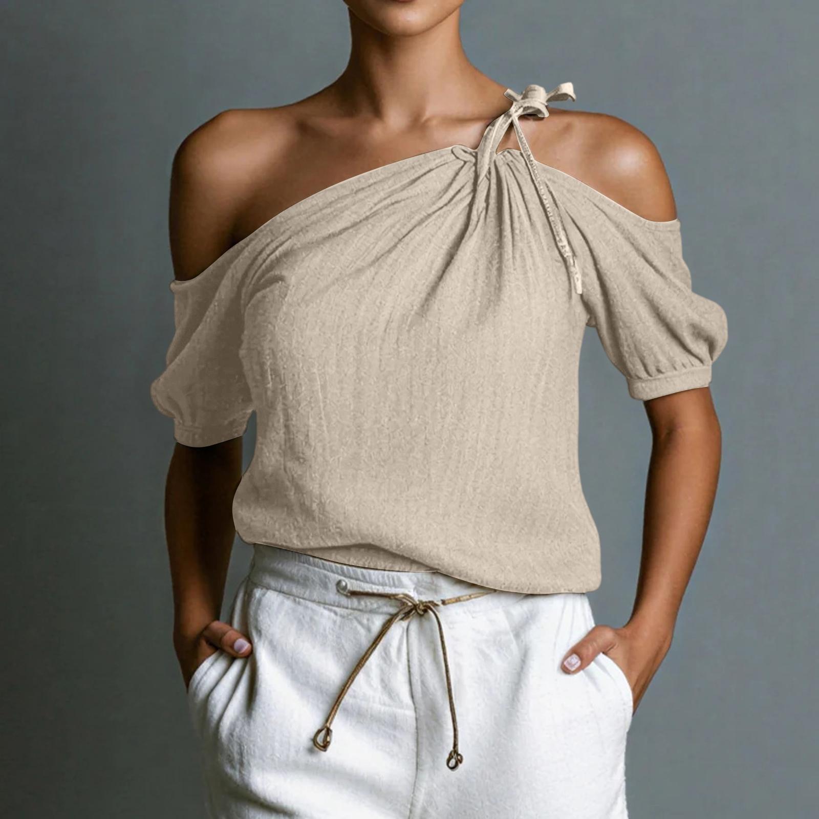 

Ladies Color Fashionable Temperament Casual Top L