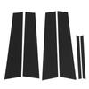 6PCS Pillar Post Trim Kit Tough PC Door Window Pillar Post Glossy Black Cover Replacement for Acura TSX 2009 To 2014