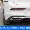 For Volkswagen VW Golf 8 MK8 Pro R -2024 2025 Chrome Rear Fog Light Lamp Cover Trim Foglight Bezel Protector Car Accessories