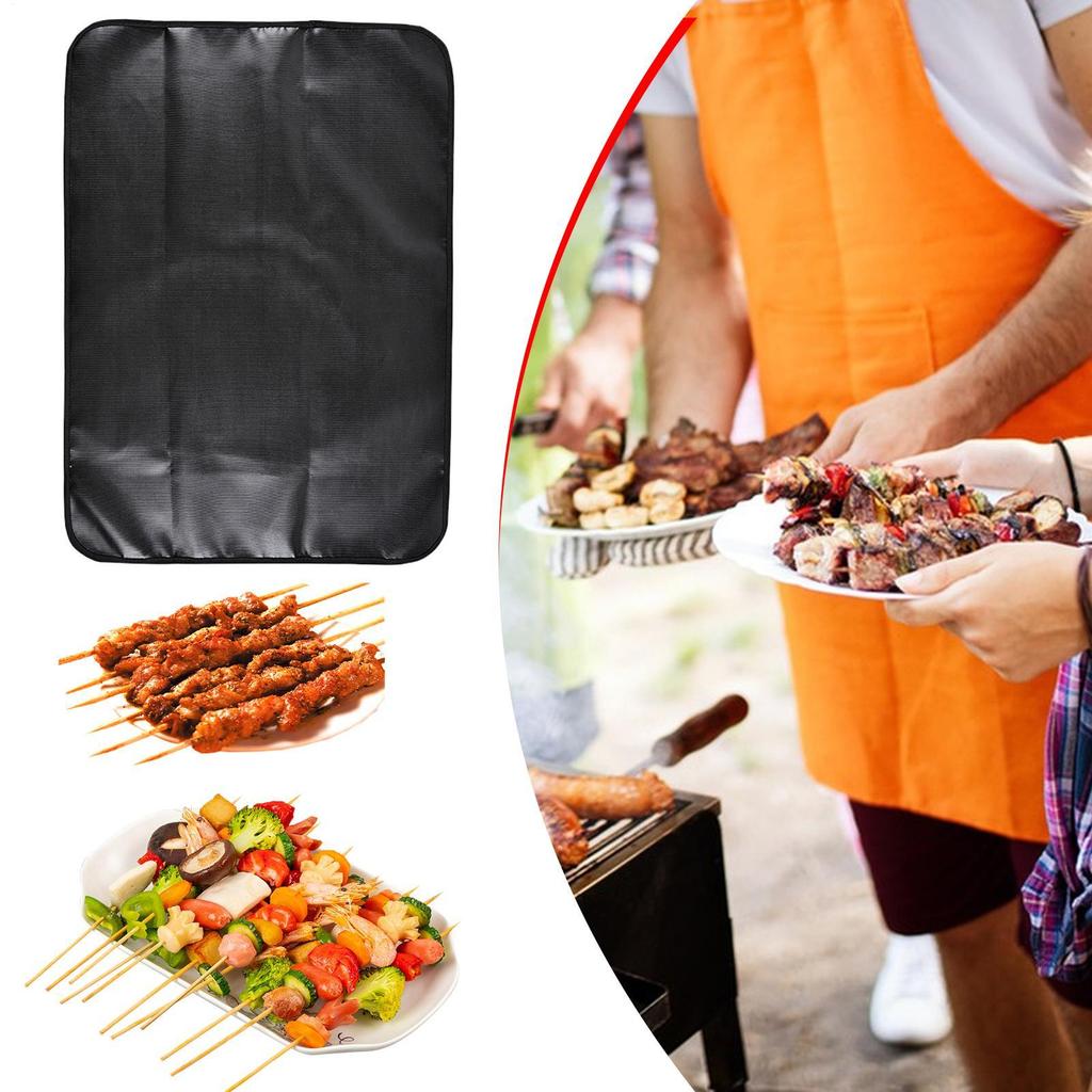 Mat For Under Grill Double-Sided Fireproof Grill Mat For Deck Waterproof Deck Protector Barbecue Floor Pad For Balcony Picnic