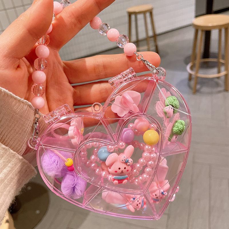 Children's Cute Cartoon Fruit Pendant Bracelet Set with Lucky Dragon - Birthday Gift Box