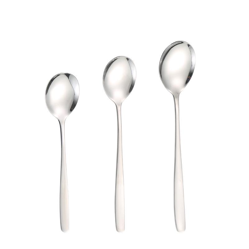 304 Stainless Steel Korean Style Tableware: Soup Spoon, Table Fork, Coffee Stirring Spoon, Long-Handle Thickened Spoon & Fork.