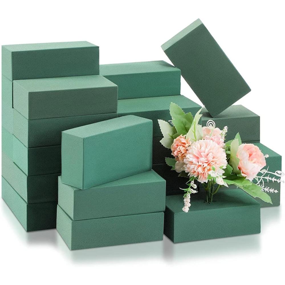 2/4/6pcs Rectangle Floral Foam Blocks Green Artificial Flower Mud Floral Foam Brick  for Home Garden