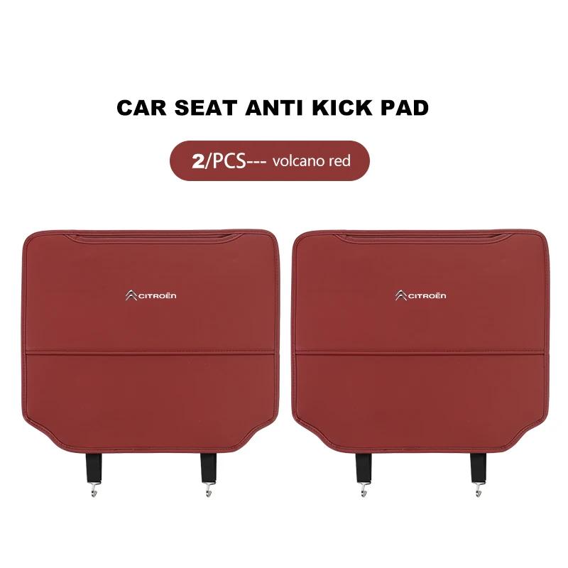 AQO1 Leather Car Seat Back Anti Kick Mat Protector Cover Accessories For Citroen Grand Berlingo Jumper Celysee Xsara Picasso Aircross