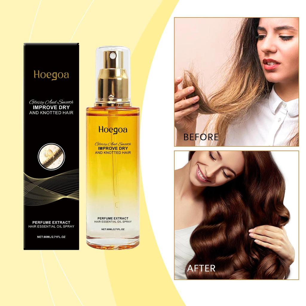 Smoothing Hair Repair Serum Heat Protectant Softens Dry Hair Frizz Control Adding Shine Prevent Split Ends Nourishing Hair Oil