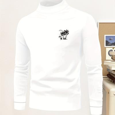 Men's Long Sleeve T-Shirt,  Lightweight Knit, Office Casual & Weekend Outfit