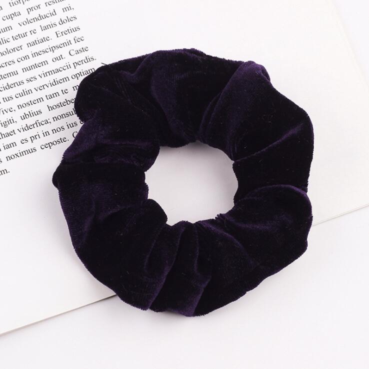 Elegant Velvet Hair Ring Scrunchie Women Girls Elastic Hair Rubber Bands Gum Accessories Tie Hair Rope Ponytail Holder Headdress