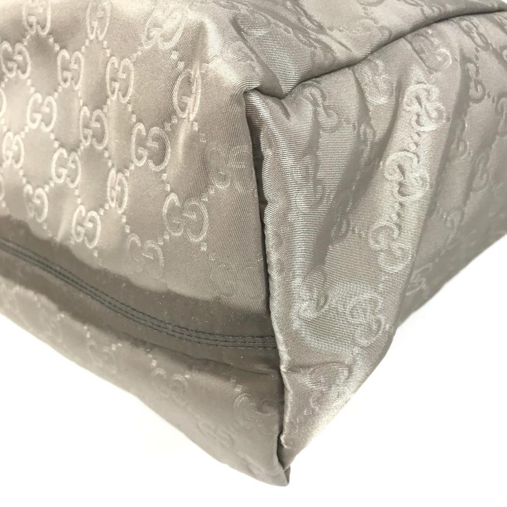 GUCCI 282439 GG logo Bag Tote Bag Hand Bag Leather / Nylon pink/gray